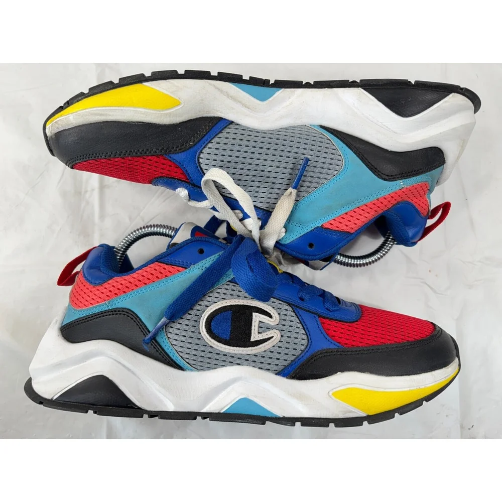 Champion Mens 93 Eighteen SP Color Block Sneaker Black Multi Size 8